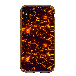 Чехол iPhone XS Max матовый Раскалённый камуфляж