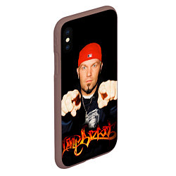 Чехол iPhone XS Max матовый Limp Bizkit, цвет: 3D-коричневый — фото 2