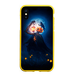 Чехол iPhone XS Max матовый Scarecrow, цвет: 3D-желтый