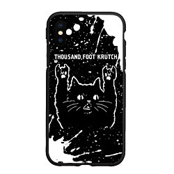 Чехол iPhone XS Max матовый Группа Thousand Foot Krutch и рок кот