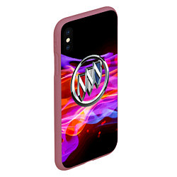 Чехол iPhone XS Max матовый Buick - emblem - element, цвет: 3D-малиновый — фото 2