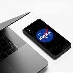 Чехол iPhone XS Max матовый Люба Наса космос, цвет: 3D-черный — фото 2