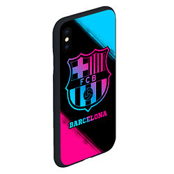 Чехол iPhone XS Max матовый Barcelona - neon gradient, цвет: 3D-черный — фото 2