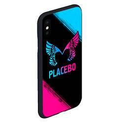 Чехол iPhone XS Max матовый Placebo - neon gradient, цвет: 3D-черный — фото 2