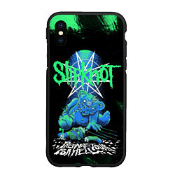 Чехол iPhone XS Max матовый Slipknot monster, цвет: 3D-черный