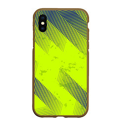 Чехол iPhone XS Max матовый Green sport style, цвет: 3D-коричневый