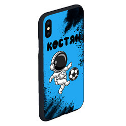 Чехол iPhone XS Max матовый Костян космонавт футболист, цвет: 3D-черный — фото 2