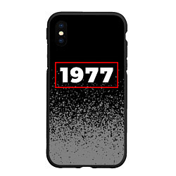 Чехол iPhone XS Max матовый 1977 - в красной рамке на темном