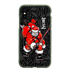 Чехол iPhone XS Max матовый Santa Claus Samurai