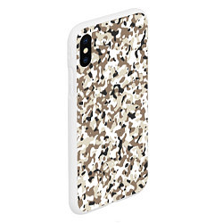 Чехол iPhone XS Max матовый Камуфляж зима мелкий, цвет: 3D-белый — фото 2