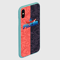 Чехол iPhone XS Max матовый Dragon Quest asian pattern, цвет: 3D-мятный — фото 2