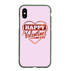 Чехол iPhone XS Max матовый Happy Valentines Day!