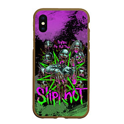 Чехол iPhone XS Max матовый Slipknot satan, цвет: 3D-коричневый