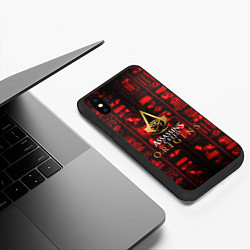 Чехол iPhone XS Max матовый НЕОН ИЕРОГЛИФЫ, цвет: 3D-черный — фото 2