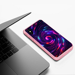 Чехол iPhone XS Max матовый НЕОНОВАЯ ЧЁРНАЯ ДЫРА, цвет: 3D-баблгам — фото 2