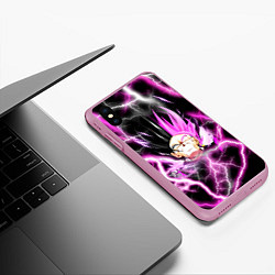 Чехол iPhone XS Max матовый Драгон Бол Гоку Блек Dragon Ball, цвет: 3D-розовый — фото 2