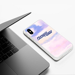 Чехол iPhone XS Max матовый Danganronpa sky clouds, цвет: 3D-белый — фото 2