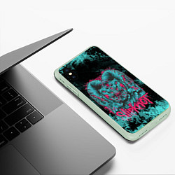 Чехол iPhone XS Max матовый Monster Slipknot, цвет: 3D-салатовый — фото 2