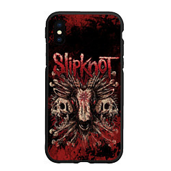 Чехол iPhone XS Max матовый Horror Slipknot, цвет: 3D-черный