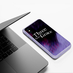 Чехол iPhone XS Max матовый Three Days Grace lilac, цвет: 3D-светло-сиреневый — фото 2