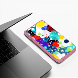 Чехол iPhone XS Max матовый Яркая зима, цвет: 3D-малиновый — фото 2