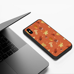 Чехол iPhone XS Max матовый Осень в лесу, цвет: 3D-черный — фото 2