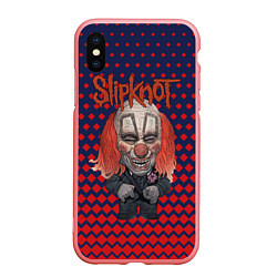 Чехол iPhone XS Max матовый Slipknot clown, цвет: 3D-баблгам