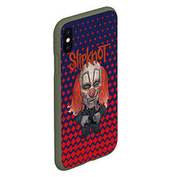 Чехол iPhone XS Max матовый Slipknot clown, цвет: 3D-темно-зеленый — фото 2