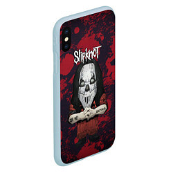 Чехол iPhone XS Max матовый Slipknot dark red, цвет: 3D-голубой — фото 2