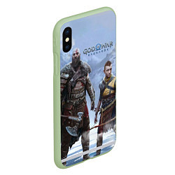 Чехол iPhone XS Max матовый God of war ragnarok-God of War: Рагнарёк, цвет: 3D-салатовый — фото 2