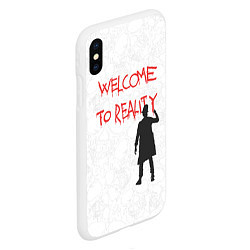 Чехол iPhone XS Max матовый Welcome to reality, цвет: 3D-белый — фото 2