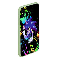 Чехол iPhone XS Max матовый Sonic Exe - Hedgehog - video game, цвет: 3D-салатовый — фото 2