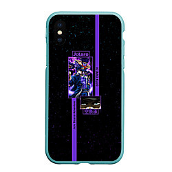 Чехол iPhone XS Max матовый JoJo Bizarre Adventure Jotaro, цвет: 3D-мятный