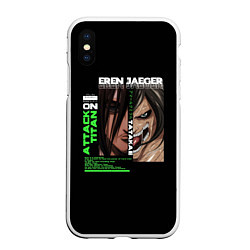 Чехол iPhone XS Max матовый Attack on Titan Eren Jaeger