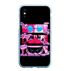 Чехол iPhone XS Max матовый Взгляды Сатору Годжо - Магическая битва, цвет: 3D-голубой