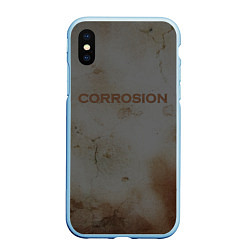 Чехол iPhone XS Max матовый Corrosion - рыжая ржавчина