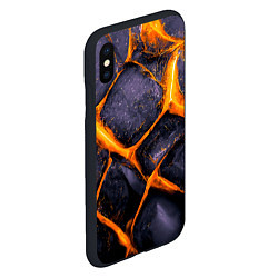 Чехол iPhone XS Max матовый Чешуя дракона, цвет: 3D-черный — фото 2