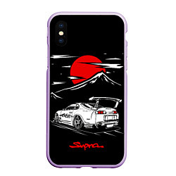 Чехол iPhone XS Max матовый Тойота супра - JDM Style, цвет: 3D-сиреневый