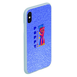 Чехол iPhone XS Max матовый Poppy Playtime Хагги Вагги подарок, цвет: 3D-голубой — фото 2