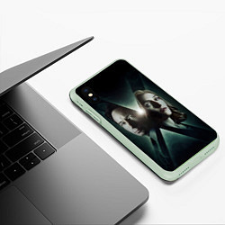 Чехол iPhone XS Max матовый X - Files, цвет: 3D-салатовый — фото 2