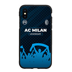 Чехол iPhone XS Max матовый AC Milan legendary форма фанатов, цвет: 3D-черный