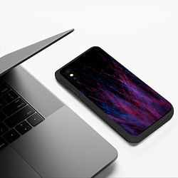 Чехол iPhone XS Max матовый Абстрактный мех, цвет: 3D-черный — фото 2