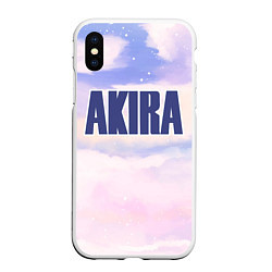 Чехол iPhone XS Max матовый Akira sky clouds, цвет: 3D-белый