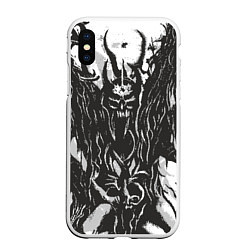 Чехол iPhone XS Max матовый Evil from the Darkness, цвет: 3D-белый