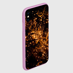 Чехол iPhone XS Max матовый Праздничная мишура, цвет: 3D-сиреневый — фото 2