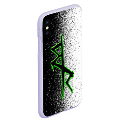 Чехол iPhone XS Max матовый Нетраннеры: Логотип, цвет: 3D-светло-сиреневый — фото 2