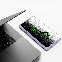 Чехол iPhone XS Max матовый Нетраннеры: Логотип, цвет: 3D-светло-сиреневый — фото 2