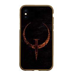 Чехол iPhone XS Max матовый Quake 1, цвет: 3D-коричневый