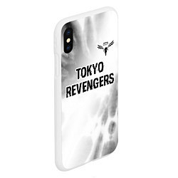 Чехол iPhone XS Max матовый Tokyo Revengers glitch на светлом фоне: символ све, цвет: 3D-белый — фото 2