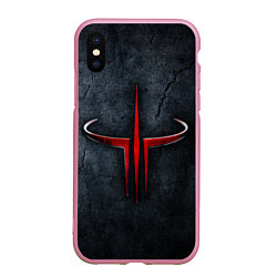 Чехол iPhone XS Max матовый Quake 3 arena, цвет: 3D-розовый